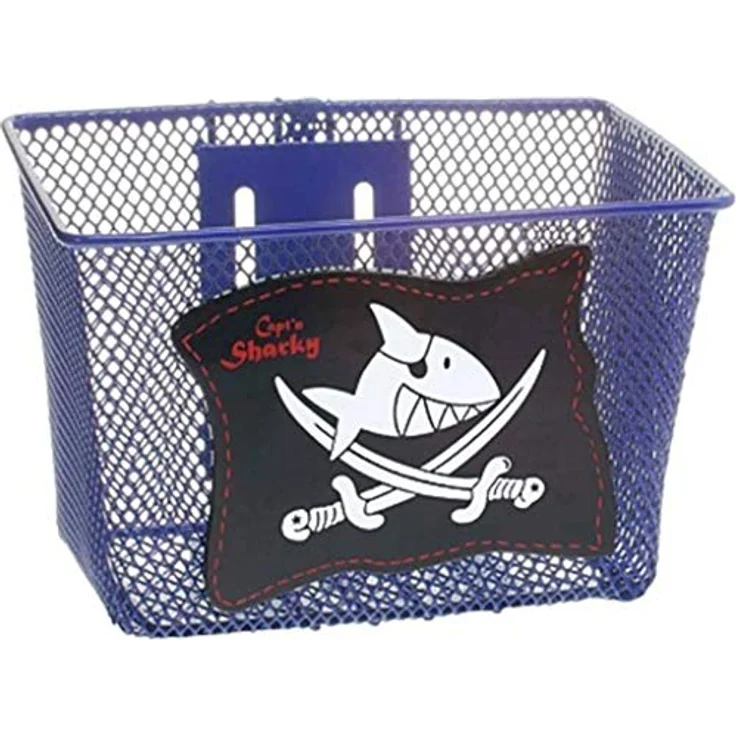 Bike Fashion V.R.-Kinderkorb, stabiler Fahrradkorb aus Stahl in Blau, Einheitsgröße, für Vorbaumontage, Maße 26 x 17 x 17 cm