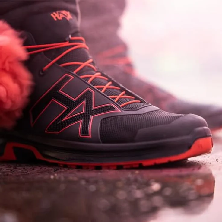 Haix CONNEXIS® Go GTX mid Wanderschuh, wasserdicht und atmungsaktiv, schwarz/rot – Bild 3