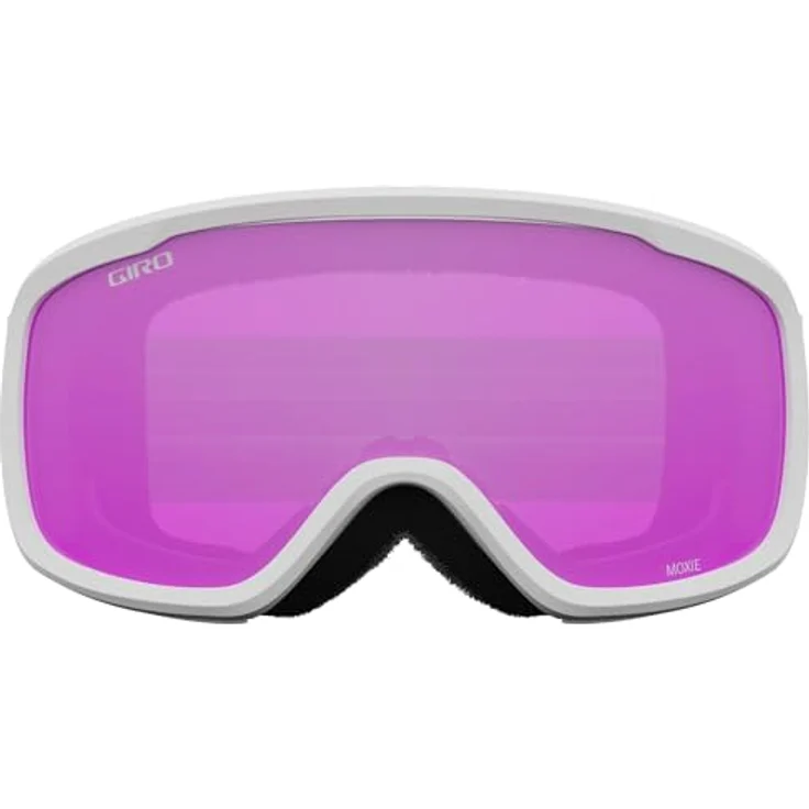 Giro Moxie Skibrille, weiß mit amber pink - 41% VLT S2 und gelb - 84% VLT S0, EXV Rahmen Design, zylindrische Scheibe, OTG friendly – Bild 3