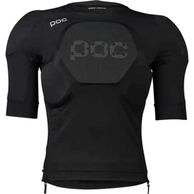 POC Oseus VPD Tee, Kurzärmlige Schutzausrüstung mit flexiblem Protektor und optimaler Belüftung für Downhill und Bikepark, schwarz