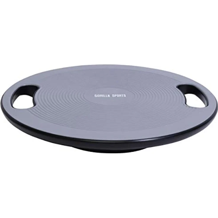 GORILLA SPORTS® Balance Board - mit Griffen, rutschfestem gummiertem Standfuß, Ø 40cm, Kunststoff - Wackelbrett, Therapiekreisel, Gleichgewichtstrainer, Balance-Board für Physiotherapie, Koordination – Bild 1