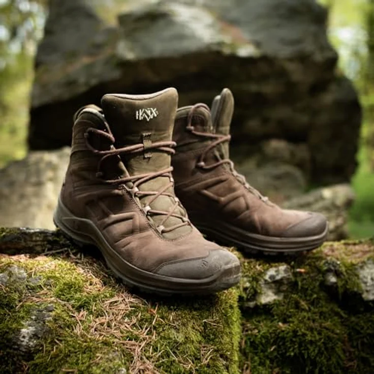 Haix Black Eagle Nature GTX Mid, Herren Wanderschuhe aus Nubukleder, wasserdicht, braun, Größe 45 – Bild 6