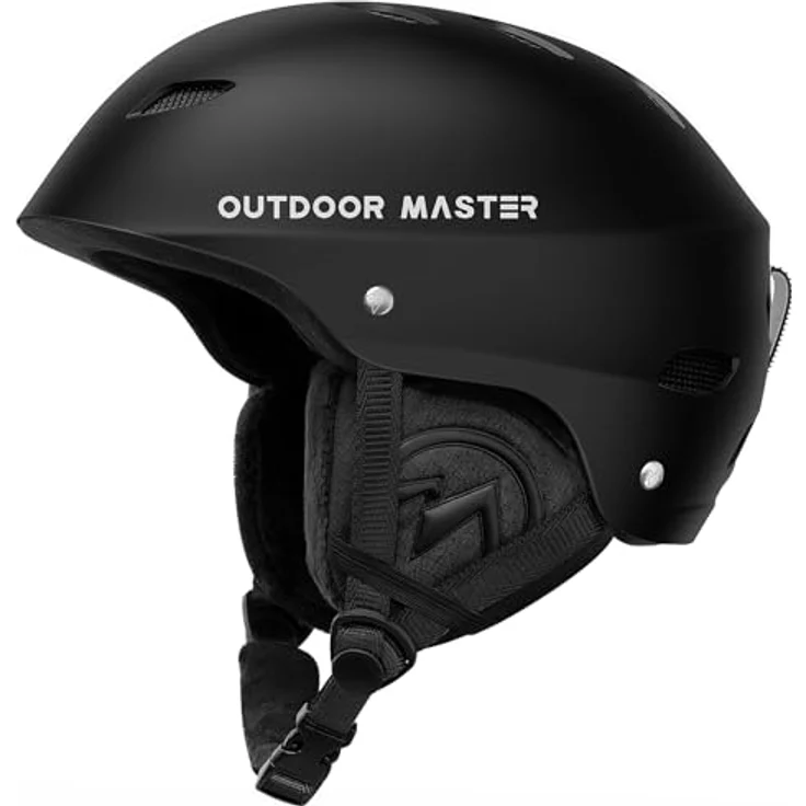 OutdoorMaster Kelvin Skihelm – Snowboardhelm für Herren, Damen & Jugendliche, L, Schwarz, mit verstärkter ABS-Schale, EPS-Kern und 14 Belüftungsöffnungen – Bild 1