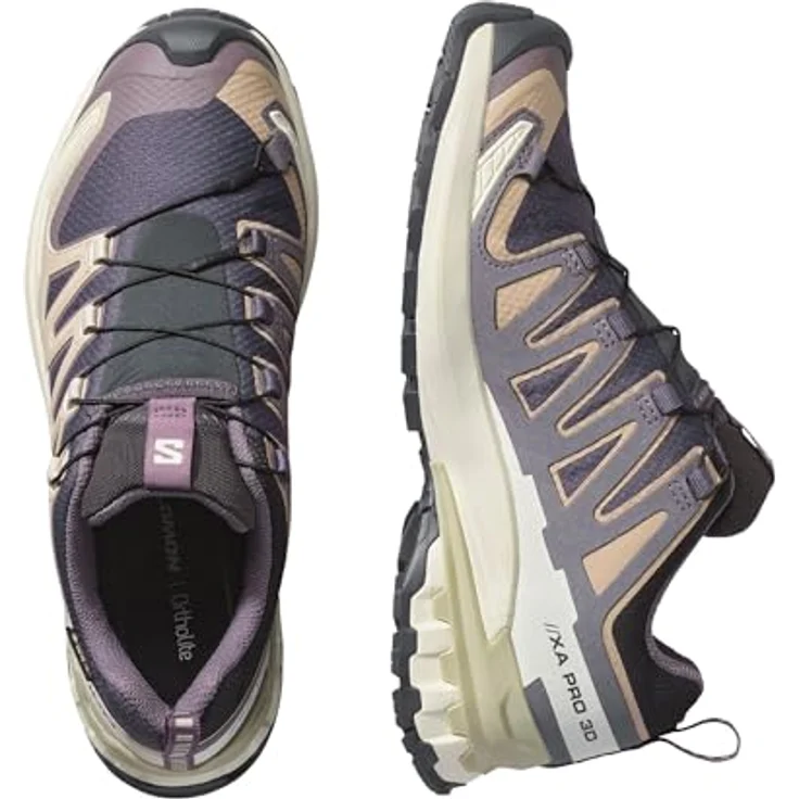 Salomon XA PRO 3D V9 GTX W, Multifunktions-Wanderschuhe in 9 Iron/Oxford, wasser- und winddicht, atmungsaktiv, ca. 630 g (Paar) – Bild 3