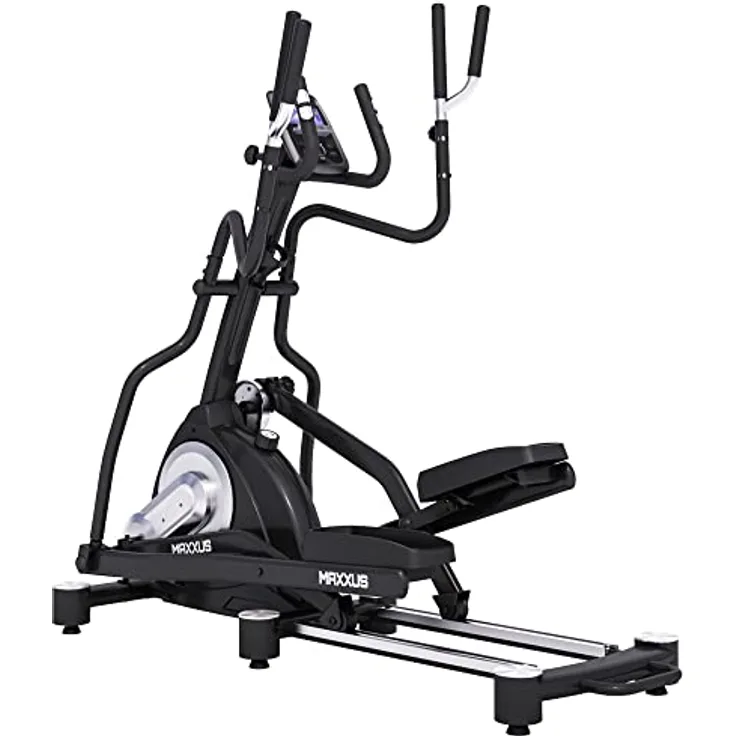 MAXXUS Crosstrainer CX 7.5 - Verstellbar, 25 kg Schwungmasse, 12 Programme, 16 Widerstandsstufen, Magnetbremssystem, 160kg, Flaschenhalter, Handpulssensoren - Ellipsentrainer, Heimtrainer für Zuhause - Preisvergleich