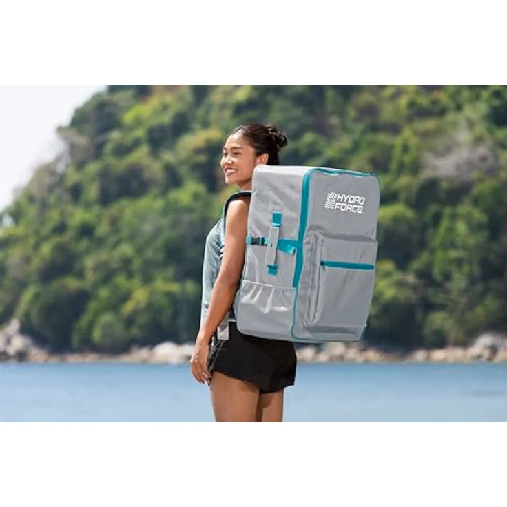 Bestway Hydro Force Kajak-Set Surge Elite X1, 312 x 94 x 30 cm, für 1 Person bis 130 kg, Wildwasser-tauglich, TriTech-Material, verstellbarer Sitz, 3 Luftkammern, inkl. Ruder, Pumpe und Rucksack – Bild 4