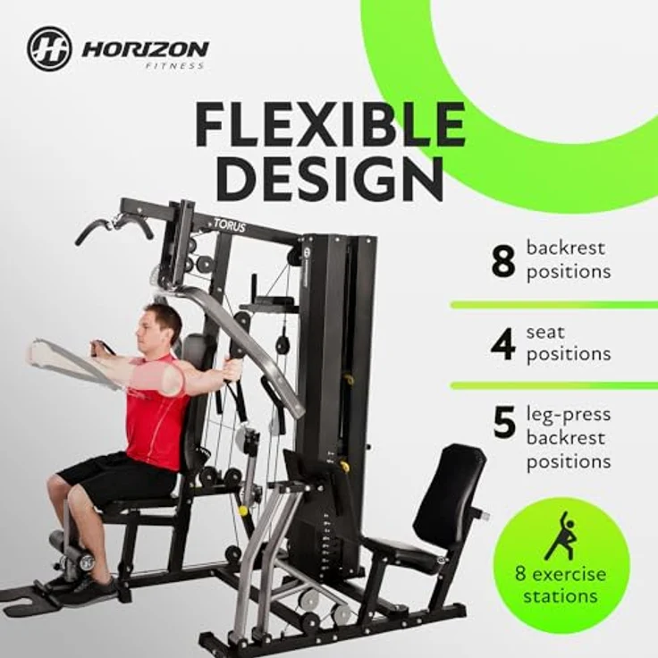 Horizon Fitness Multi-Station Torus 5", Kraftstation mit bequemen Sitzpolstern – Bild 5