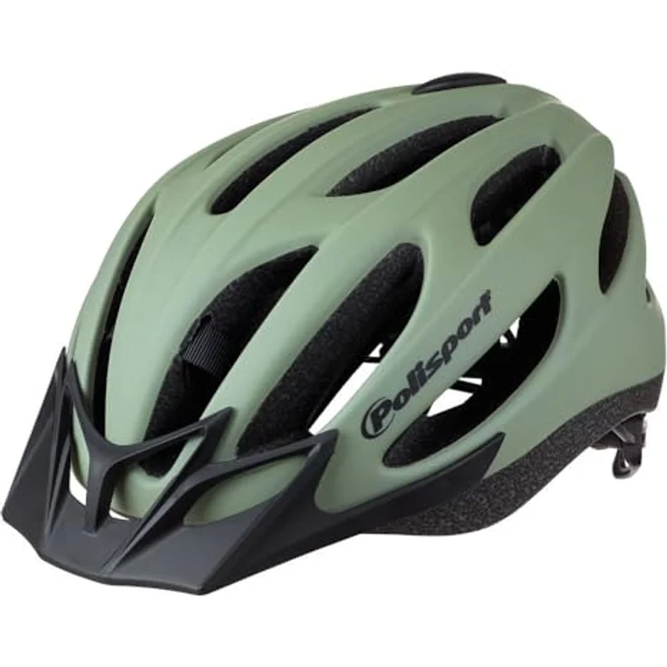 Polisport MTB-Helm Sport-Flow, Sicherheit und Komfort im sportlichen Design, In-Mold-Technologie, M 55-57 cm, mattgrün – Bild 2