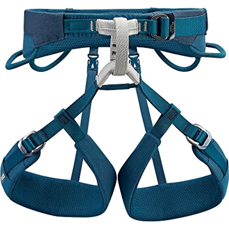 PETZL Adjama Klettergurt Polyamid/Polyethylen/Aluminium Blau XL, verstellbare Beinschlaufen – Bild 1