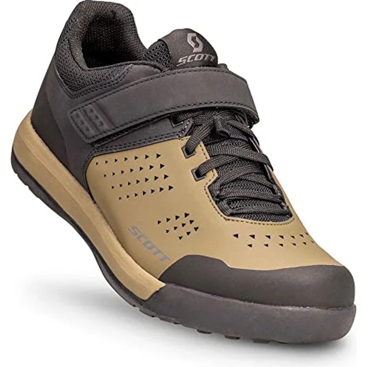 Scott MTB Shr-alp Schnürschuh, Mountainbiking Schuhe mit Schnürung und Klettverschluss, black/fir green, Größe 46.0 – Bild 1