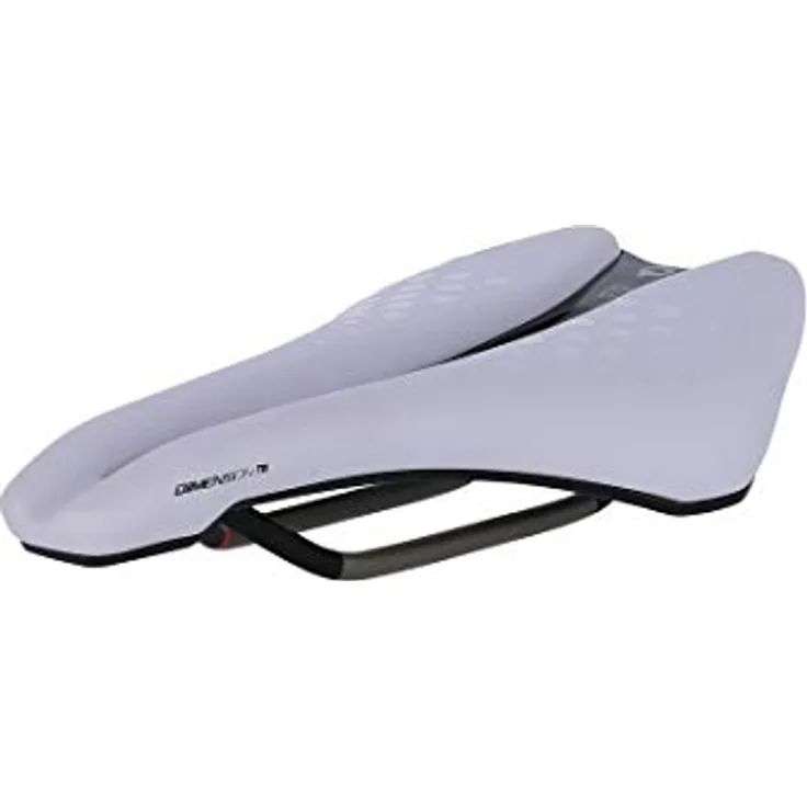 Prologo Dimension TRI 143 Tirox Sattel, hochwertiger Fahrradsattel in weiß/silber, 245x143mm