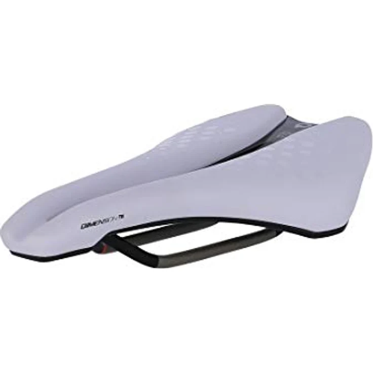 Prologo Dimension TRI 143 Tirox Sattel, hochwertiger Fahrradsattel in weiß/silber, 245x143mm – Bild 1
