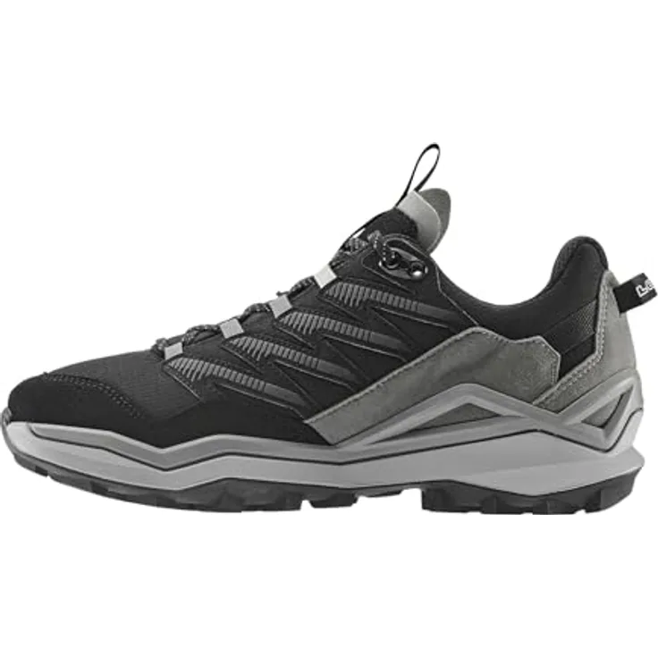 LOWA MADDOX PRO GTX LO, Outdoor-Schuhe für Herren, Wasserdicht, Atmungsaktiv, Schwarz/Grau, Ideal für schnelles Wandern und Trekking