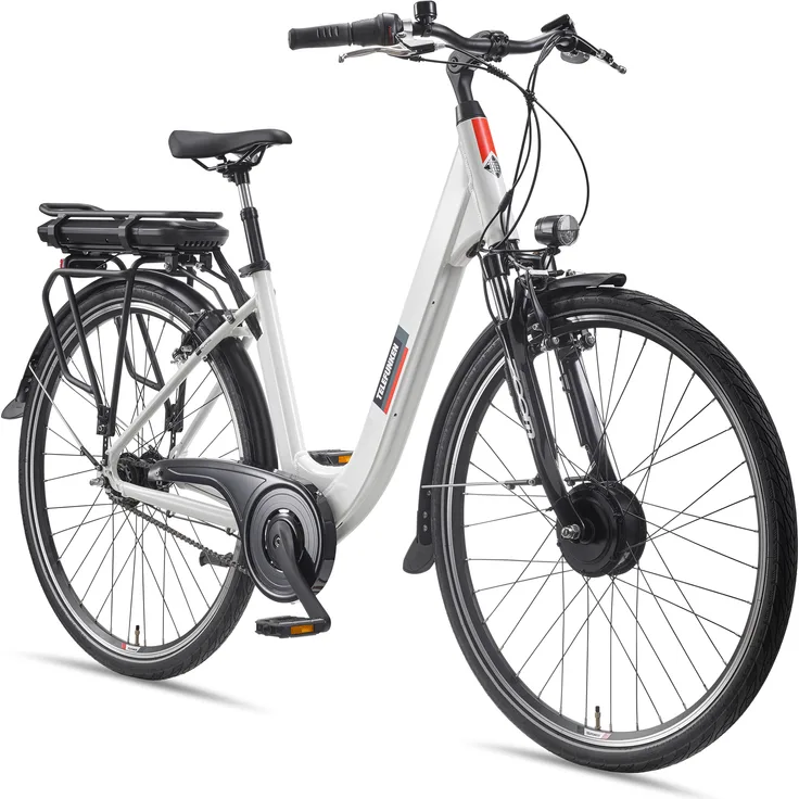 Telefunken City E-Bike für Herren und Damen | Elektrofahrrad 28 Zoll | 7-Gang Nabenschaltung | 250 W Frontmotor | 468 Wh Akku | Schwarz