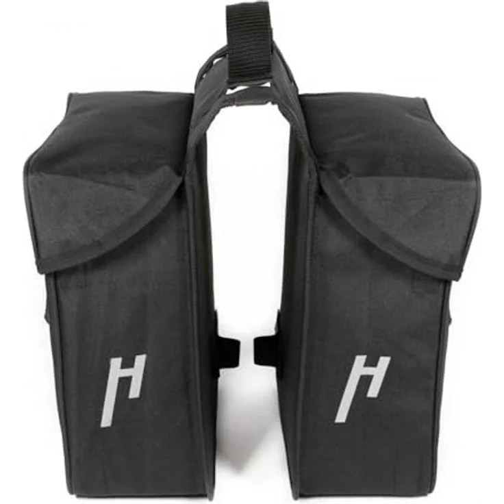Haberland Gepäckträgertasche Doppeltasche Basic M 3.0, 25 Liter, formstabil mit Klettbandbefestigung und Reflexstreifen – Bild 7