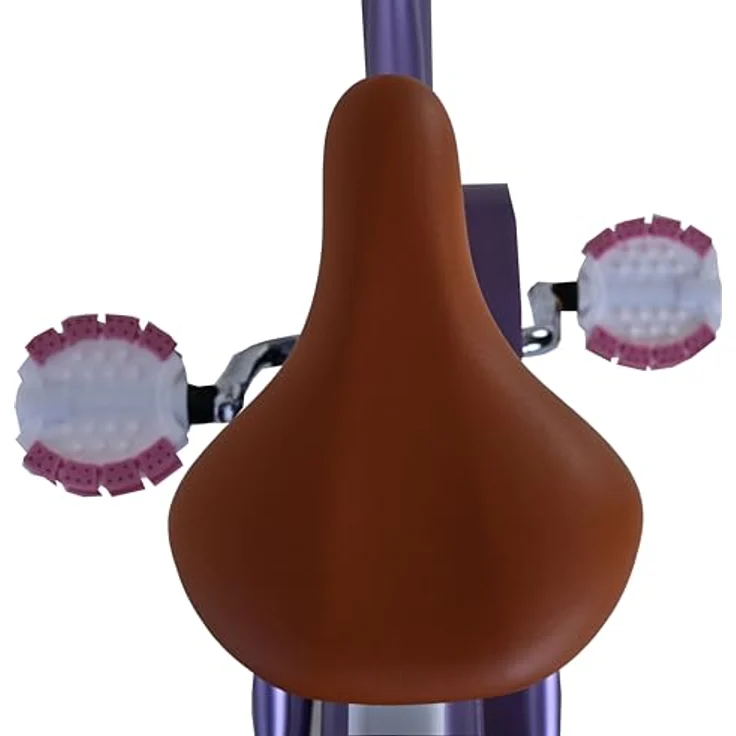 Volare Kinderfahrrad Blossom, 18 Zoll für Mädchen, lila, mit geschlossenen Kettenschutz, höhenverstellbarem Sattel und Lenker, Hand- und Rücktrittbremse – Bild 6