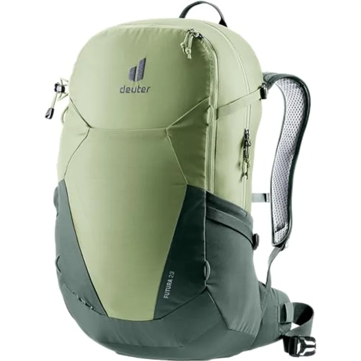 deuter Futura 23 Wanderrucksack, grove-ivy, 23 L mit Aircomfort Netzrücken-System und abnehmbarer Regenhülle