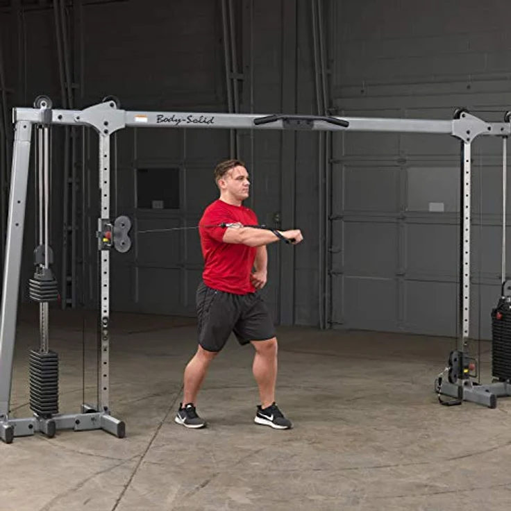 Body-Solid GDCC-250 Kraftstation | Functional Training Center | Multi-Kabelzug, verstellbare Rollen, 20-fach höhenverstellbar, schwarz – Bild 5