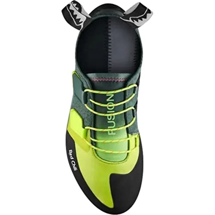 Red Chili Fusion II Kletterschuhe, Größe UK 10,5, Fußbett aus Mikrofaser, Schnellverschluss-System mit Klettverschluss und Schnürung, RX-1 ALLROUND-Gummisohle, Farbe Oasis – Bild 2