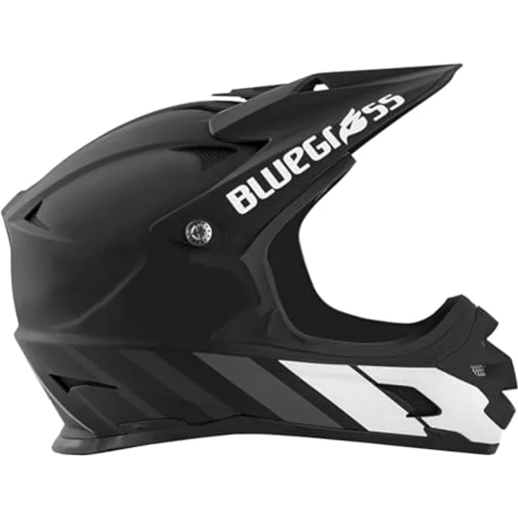 Blue Grass Fullface Helm Intox Rental, Schwarz Weiß, Größe M, Sicherheitshelm für Fahrradfahren