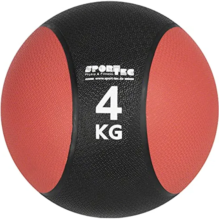 Sport-Tec Medizinball Gewichtsball Trainingsball ø 23 cm, 4 kg, rot