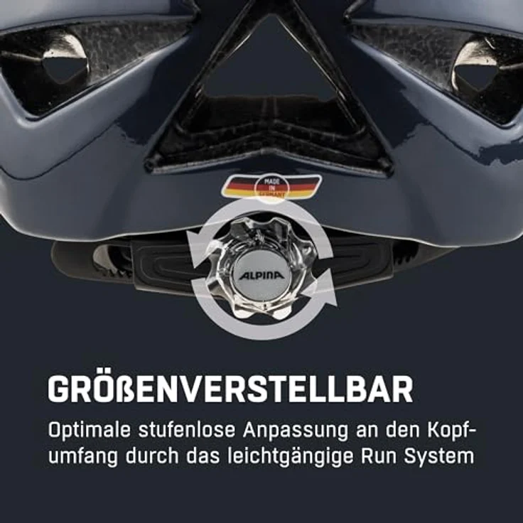 ALPINA Panoma Classic, Touren-Fahrradhelm für schmale Köpfe, leichtes Inmold-Design, schwarz – Bild 5