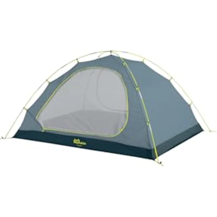 Jack Wolfskin Eclipse II Kuppelzelt, Ginkgo Green, für 2 Personen, freistehend, recycelte Materialien, PFC-frei, 2 Eingänge – Bild 2