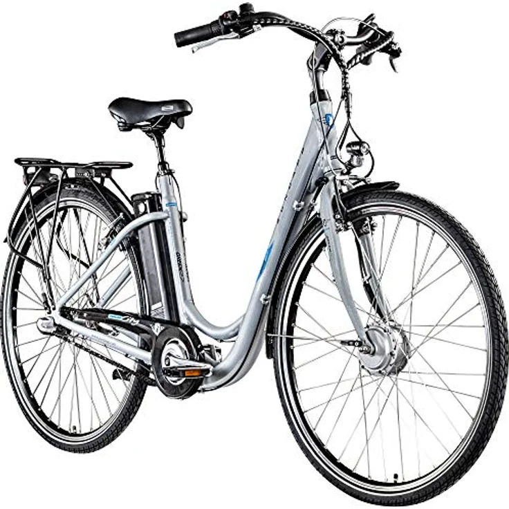 ZÜNDAPP Green 2.7 28 Zoll E-Bike E Cityrad Damenrad Pedelec Elektrofahrrad Damen Fahrrad 700c (grau, 48 cm) - Komfortables Damen E-Bike mit starker Leistung und zuverlässiger Nabenschaltung – Bild 1