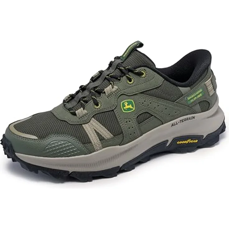 Skechers John Deere Relaxed Walking Schuh, Herren Wanderschuhe, grün