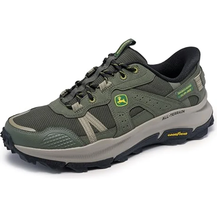 Skechers John Deere Relaxed Walking Schuh, Herren Wanderschuhe, grün – Bild 1