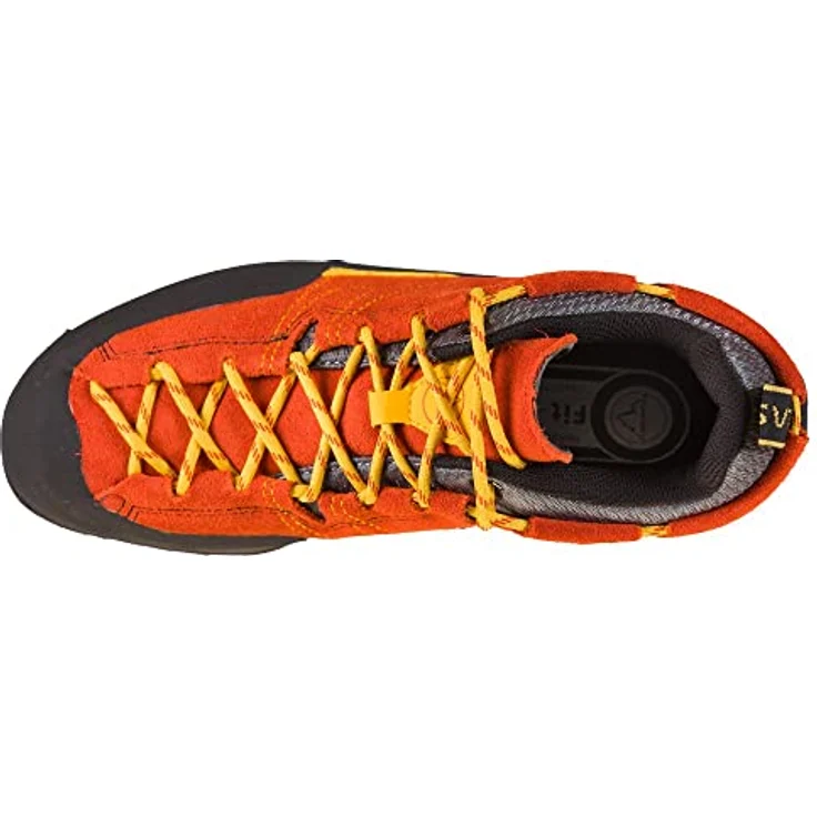 La Sportiva Boulder X, Herren Zustieg Schuhe mit grippiger Sohle und patentiertem Schnürsystem, rot, EU 43 – Bild 2
