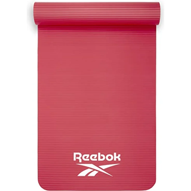 Reebok Training Mat - 10mm - Red, Yogamatte mit geriffelter Unterlage für erhöhte Stabilität – Bild 2