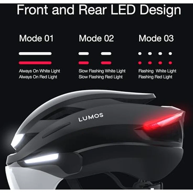 Lumos Ultra E-Bike Helm, Onyx Black, mit integrierter COB-LED-Beleuchtung, effizientem Belüftungssystem und Full-Circle-Fit-System, (54 - 61 cm) – Bild 2