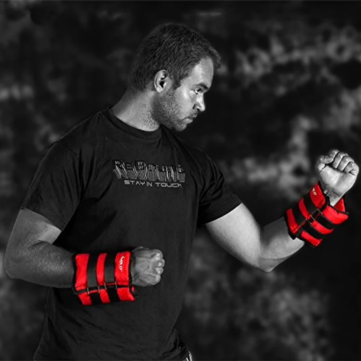 MOVIT 2er Set Gewichtsmanschetten für Hand- und Fußgelenke 2x 0,5kg Laufgewichte gelb, ideal für Wandern, Joggen, Gymnastik und Reha - Preisvergleich – Bild 3