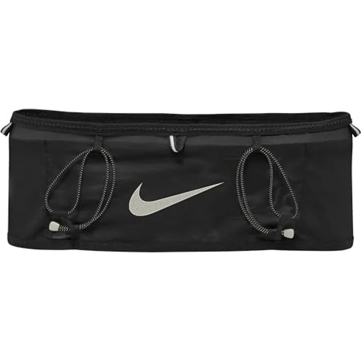 Nike Run Belt Laufgürtel, leichtes und schweißresistentes Material, verstellbarer Sitz, Black/Sail/Sail, XL