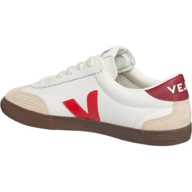 Veja Volley Leather, Sneaker-Klassiker aus Organic Traced Leather, Weiß, EU 37 Frauengröße – Bild 4