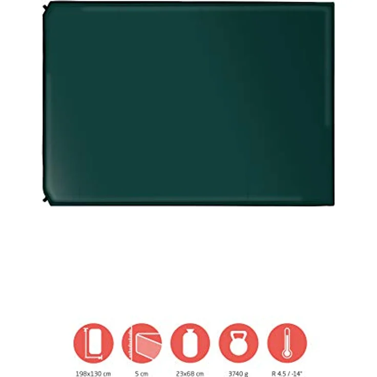Grand Canyon Hancock 5 Matte, Botanical Garden, one Size - Leichte Isomatte aus 75D Micro Brushed Polyester PU Leichtschaum, 3850 g, 198 x 130 x 5 cm – Bild 2