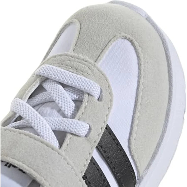 adidas Run 70s 2.0, Laufschuhe für Kinder mit Cloudfoam Dämpfung, Cloud White/Core Black/Grey One, EU 28.5 – Bild 7