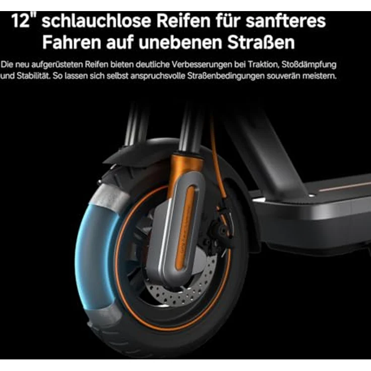 XIAOMI Electric Scooter 6 Max E-Scooter, 12 Zoll Tubeless, 70 km Reichweite, 1100W, Doppelscheibenbremse, TFT-Display, Grau – Bild 5