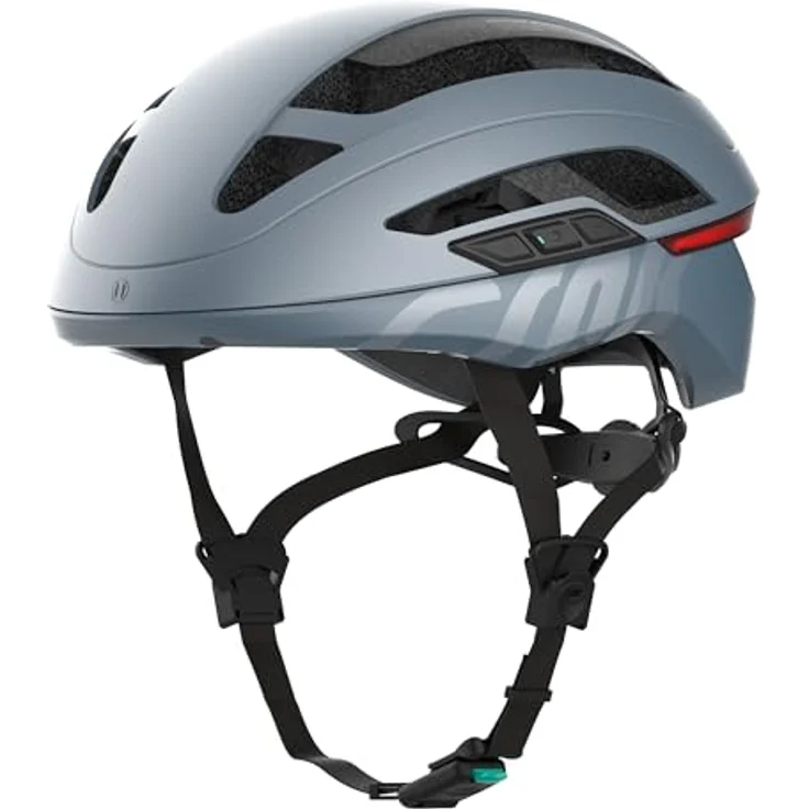 CRNK Angler Alpha, Fahrradhelm in Metallic Blue, Größe M, mit Bluetooth, LED-Blinker und Memory-Schaumstoff – Bild 1