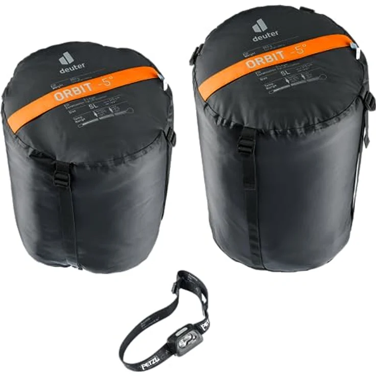 Deuter Orbit -5° SL Damen Kunstfaserschlafsack, 2-Wege-Reißverschluss, Innentasche, Kastanien-Salbei – Bild 4