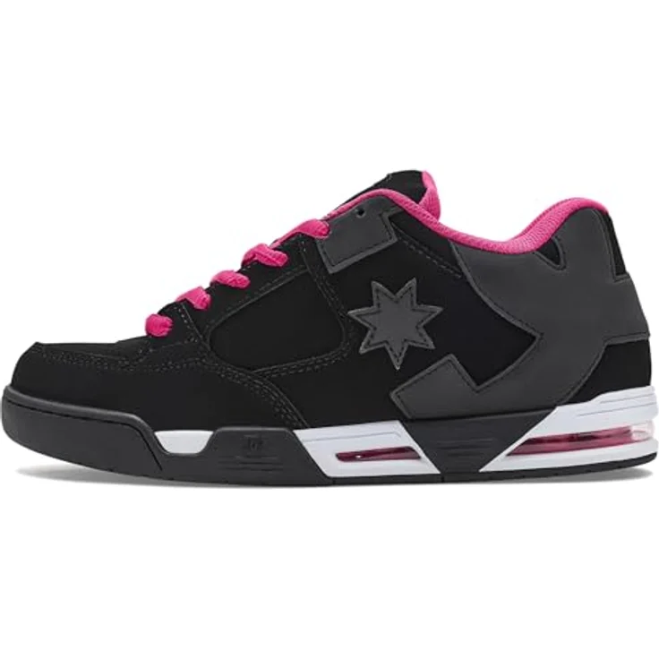 DC Shoes DC Command Laufschuhe für Damen, Low-Cut Sneaker mit Gummisohle, Schwarz-Rosa, Größe 7 UK / 40,5 EU / 9 US – Bild 4