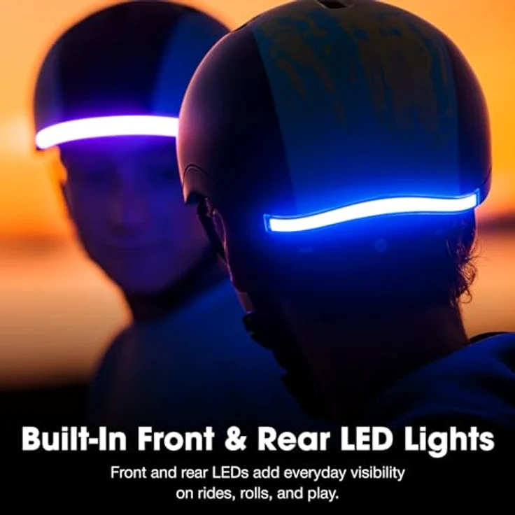Lumos Nyxel Youth, Fahrradhelm mit integriertem Licht, grün overspray, S – Bild 2