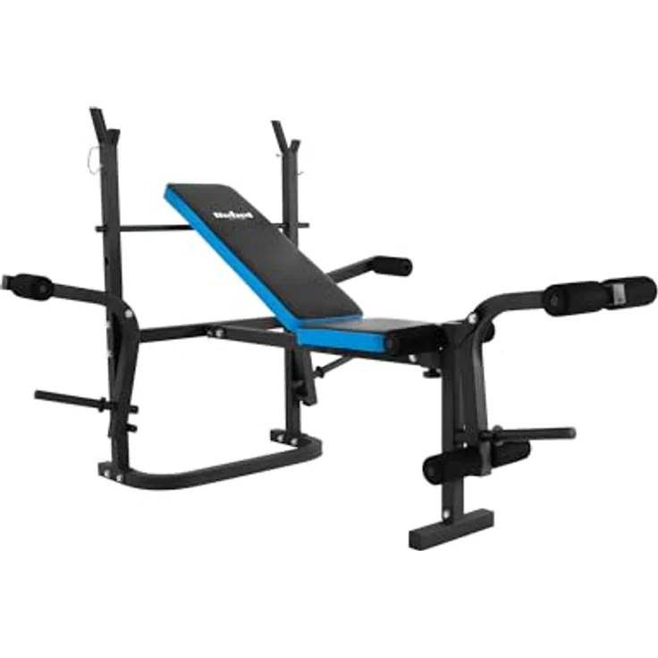 Rebel ACTIVE Verstellbare Trainingsbank bis 220 kg, Schwarz, Multifunktionales Fitnessgerät mit verstellbaren Funktionen für individuelles Training – Bild 3