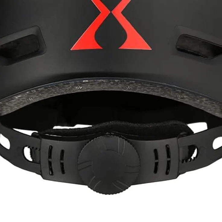 Nils Extreme MTW03 Fahrradhelm, Skaterhelm mit Größenanpassung für Fahrrad und Roller, schwarz, L – Bild 7
