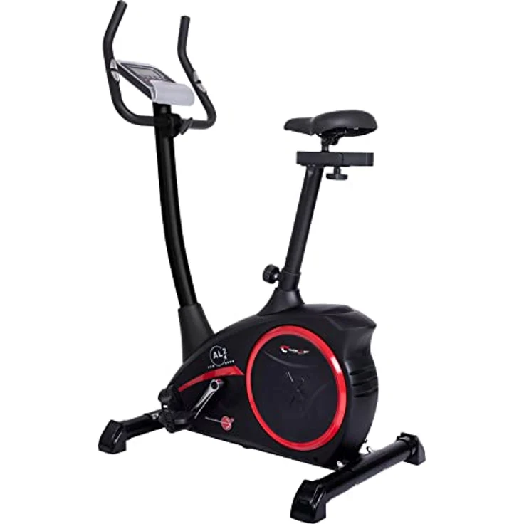 Christopeit Sport Heimtrainer AL 2 Black Edition inkl. Bodenschutzmatte - 24-Stufig, bis 150kg Gewicht, 9kg Magnet-Bremssystem, LCD-Display – Bild 2