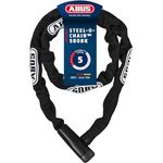 Abus Steel-O-Chain 5805K, Veloschloss mit 5 mm quadratischer Kette, 110 cm Länge