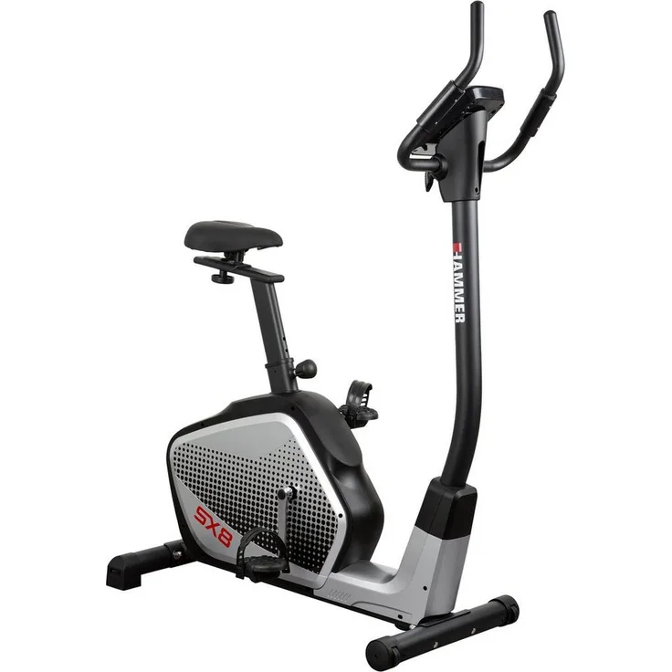 Hammer Ergometer SX8 BT, Ergometer mit 18 Trainingsprogrammen, Tablet-Halterung, 8 kg Schwungmasse, 16 Widerstandsstufen, Bluetooth und USB-Anschluss