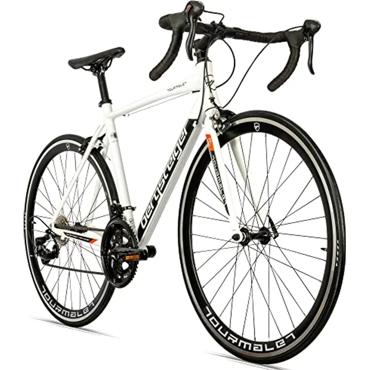 Bergsteiger Tourmalet 28 Zoll Rennrad, Aluminium Gravelbike in mattem Schwarz mit Shimano 14 Gang-Schaltung, nur 11 kg, für Herren & Damen ab 170 cm geeignet