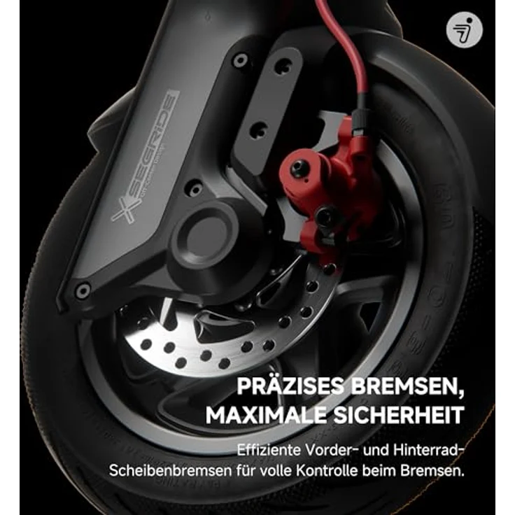 ninebot by Segway E-Scooter F3 Pro D, 500 W, 20 km/h, Eco Modus Reichweite 70 km, 10-Zoll Reifen, IPX6, Schwarz – Bild 5